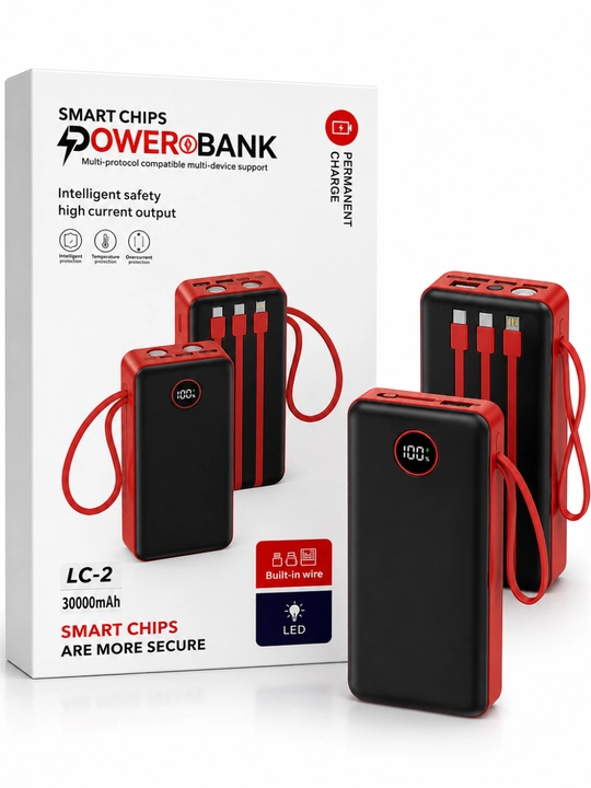 Power Bank 10000/20000/30000mAh 22.5W быстрая зарядка LED дисплей USB порты