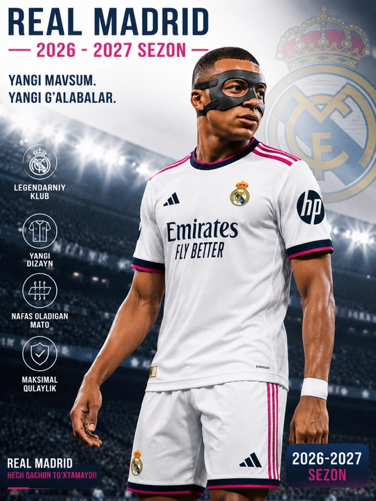 Футбольная форма Real Madrid с шортами