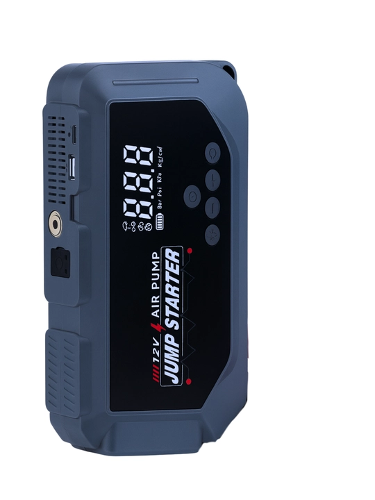Start-zaryad qurilmasi kompressorlu 12000 mA·soat, 3000A, LED fonar, 150 PSI