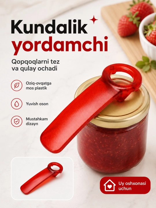 Универсальная открывалка для банок и бутылок, для винтовых крышек