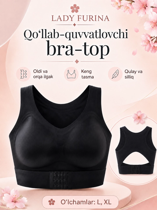 Lady Furina Ayollar uchun qo‘llab-quvvatlovchi bra-top - 