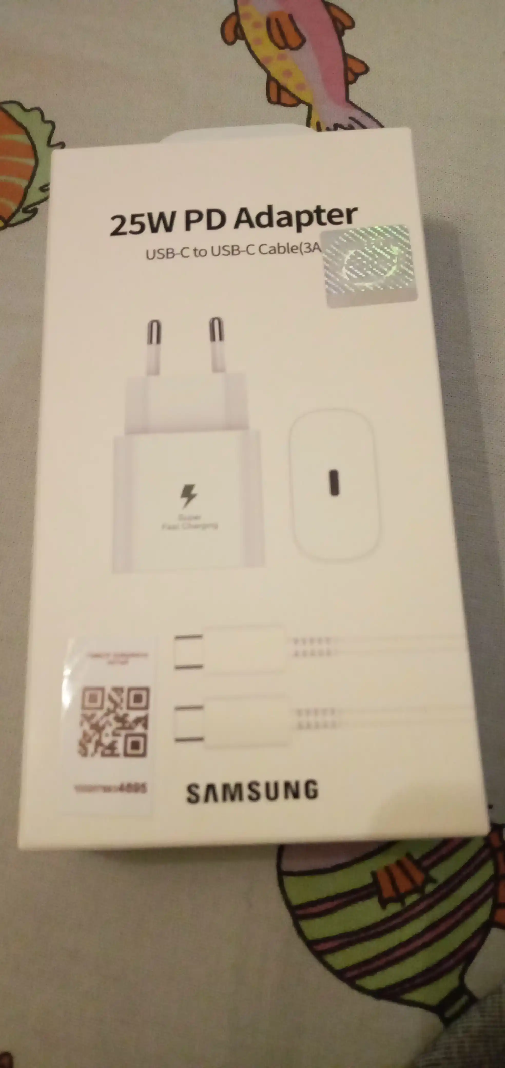 Samsung зарядное устройство 25 W с кабелем Type-C, очень быстрая зарядка