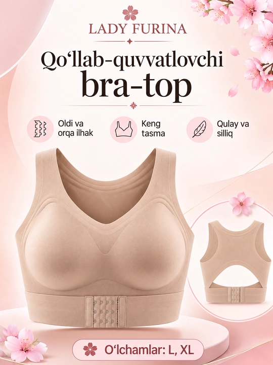 Lady Furina Ayollar uchun qo‘llab-quvvatlovchi bra-top - 