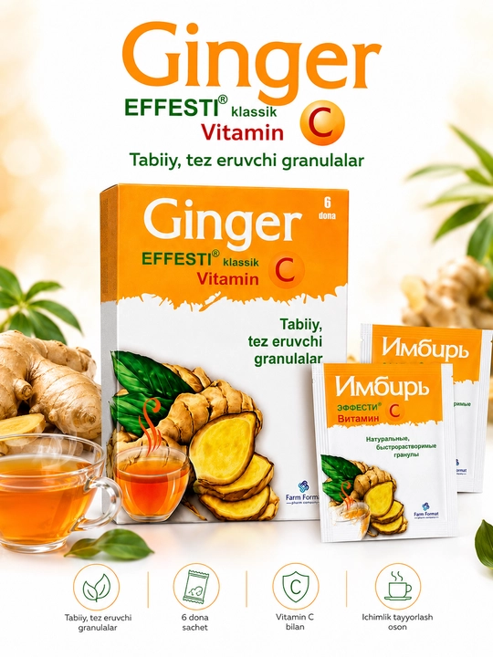 Effesti klassik Ginger vitamin C - 