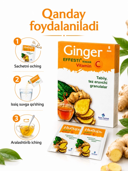 Effesti klassik Ginger vitamin C