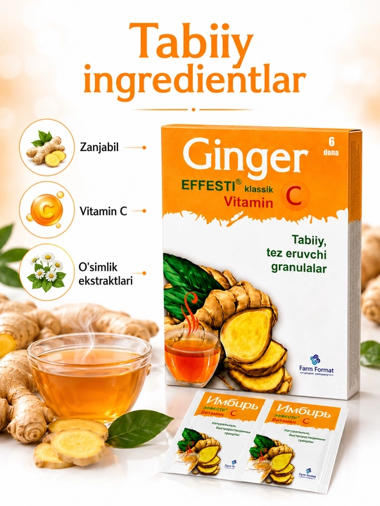 Effesti klassik Ginger vitamin C
