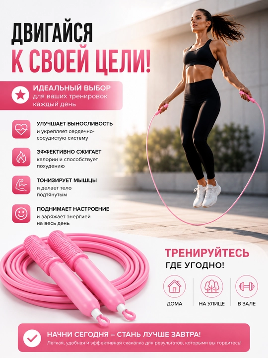 Sakrash arqoni, tezkor sakrash arqoni, sport arqoni, fitnes arqoni, kardio mashqlari