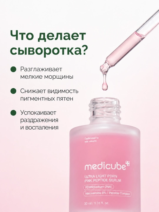 Сыворотка для лица Medicube, с ниацинамидом , PDRN, TXA, Glutathione, Kojic Acid, 30 мл