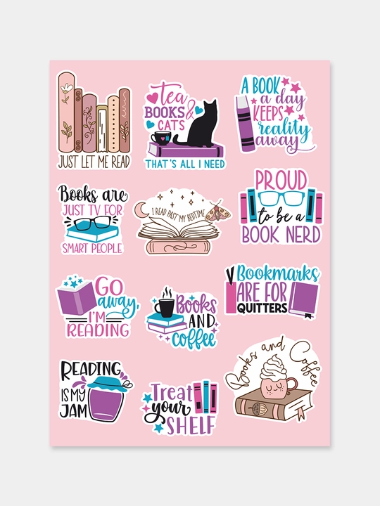 Stiker, nakleykalar to'plamlari, Kosmos, Sayohat, Kitobxon, Meditsina to'plamlari - 