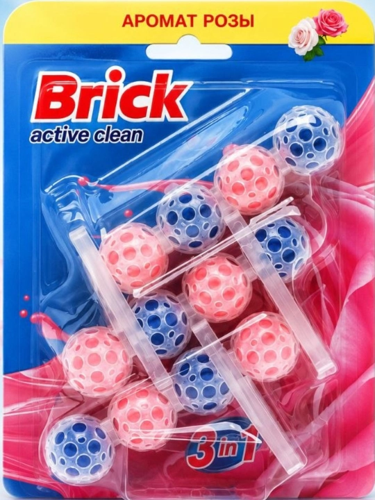 Brick active clean, Unitazni tozalash uchun sharchalar, 2-3 almashtiriladigan bloklar