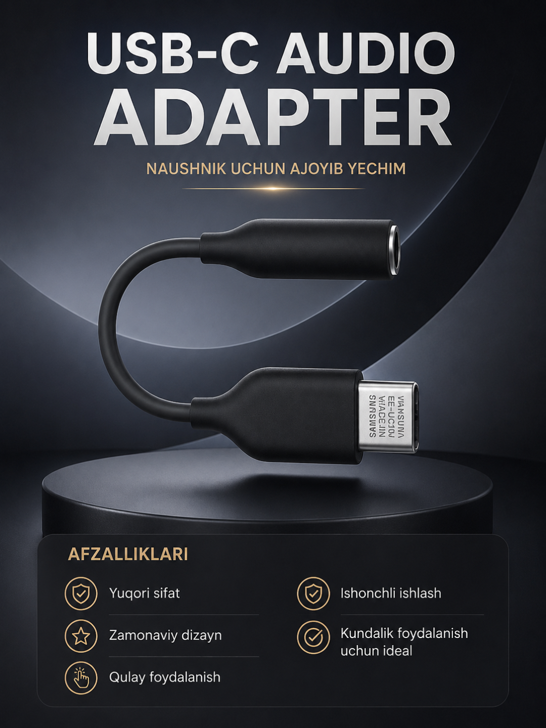 Samsung USB Type-C audio adapteri → 3,5 mm - 