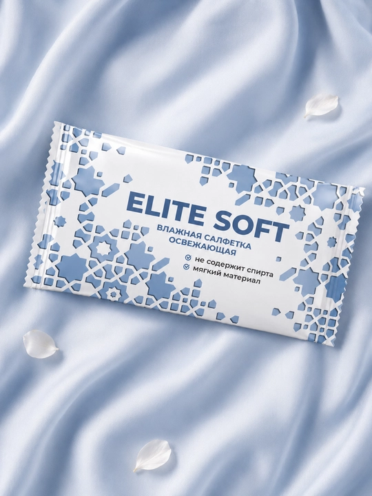 ELITE SOFT без спирта, 10, 20 шт, влажные салфетки