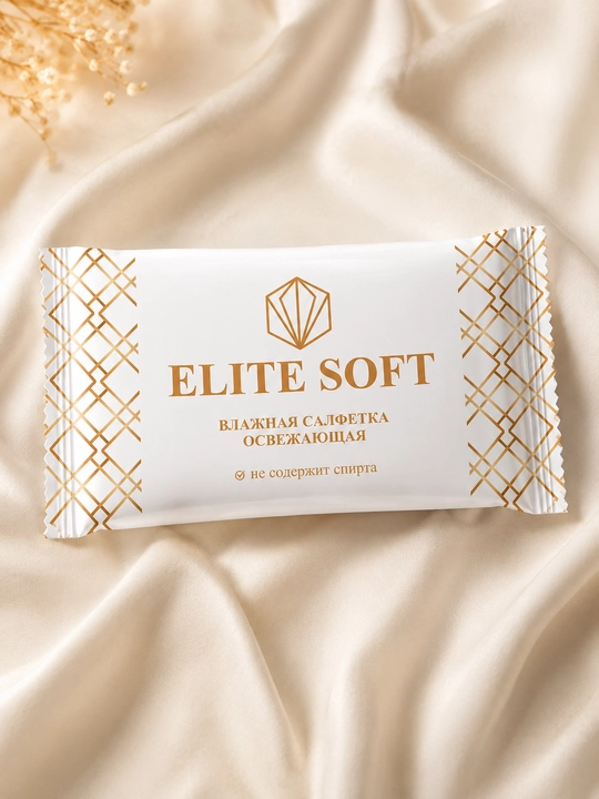 ELITE SOFT без спирта, 10, 20 шт, влажные салфетки