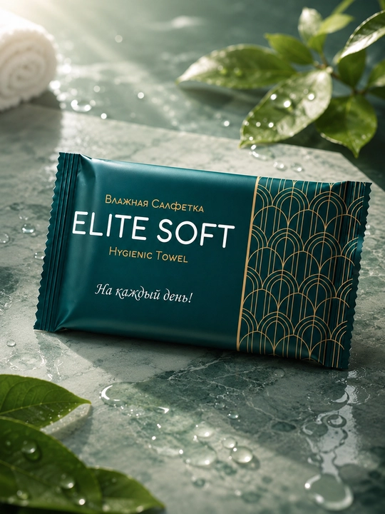 ELITE SOFT без спирта, 10, 20 шт, влажные салфетки