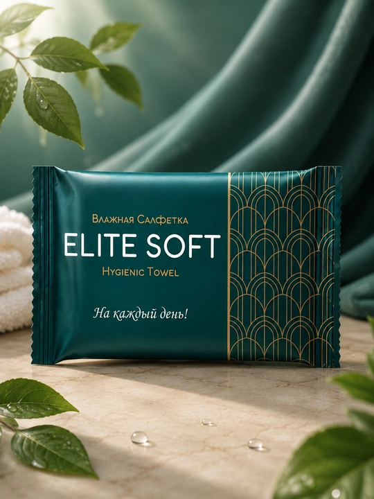 ELITE SOFT без спирта, 10, 20 шт, влажные салфетки