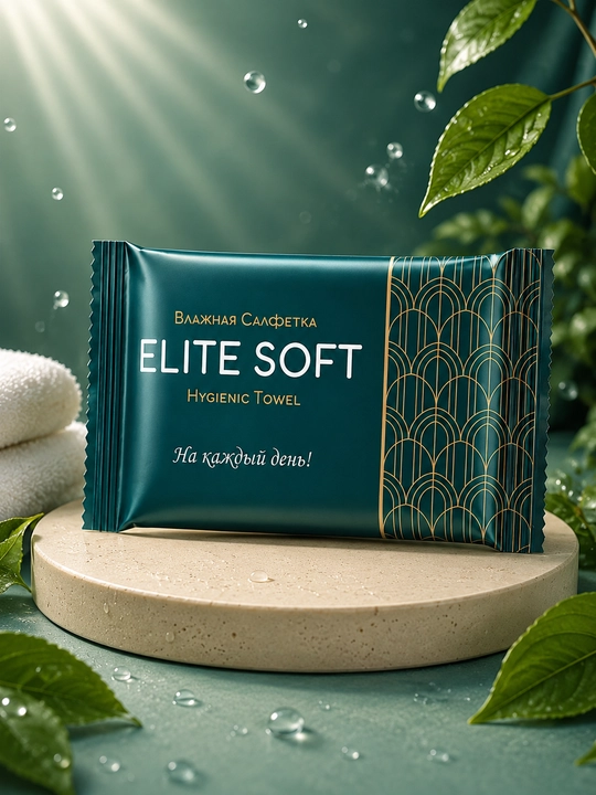 ELITE SOFT без спирта, 10, 20 шт, влажные салфетки