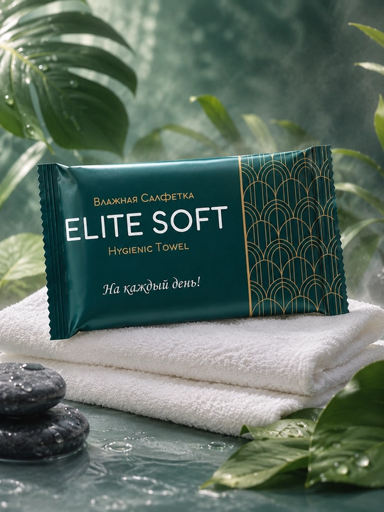 ELITE SOFT без спирта, 10, 20 шт, влажные салфетки