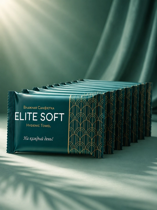 ELITE SOFT без спирта, 10, 20 шт, влажные салфетки