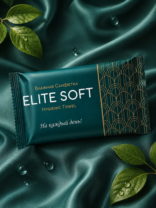 ELITE SOFT без спирта, 10, 20 шт, влажные салфетки