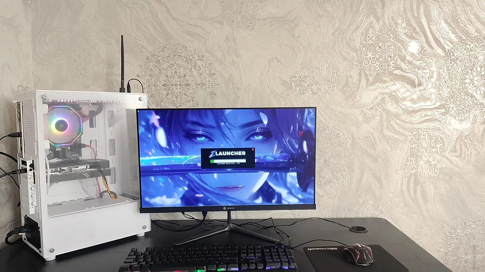 Компьютер, готовый комплект для игр и офиса RX580 8GB, 16GB RAM, ПК с корпусом и монитором