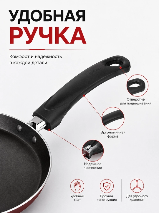 Сковорода 3 в 1 для завтрака, антипригарная, с 3 секциями, для яиц и блинов