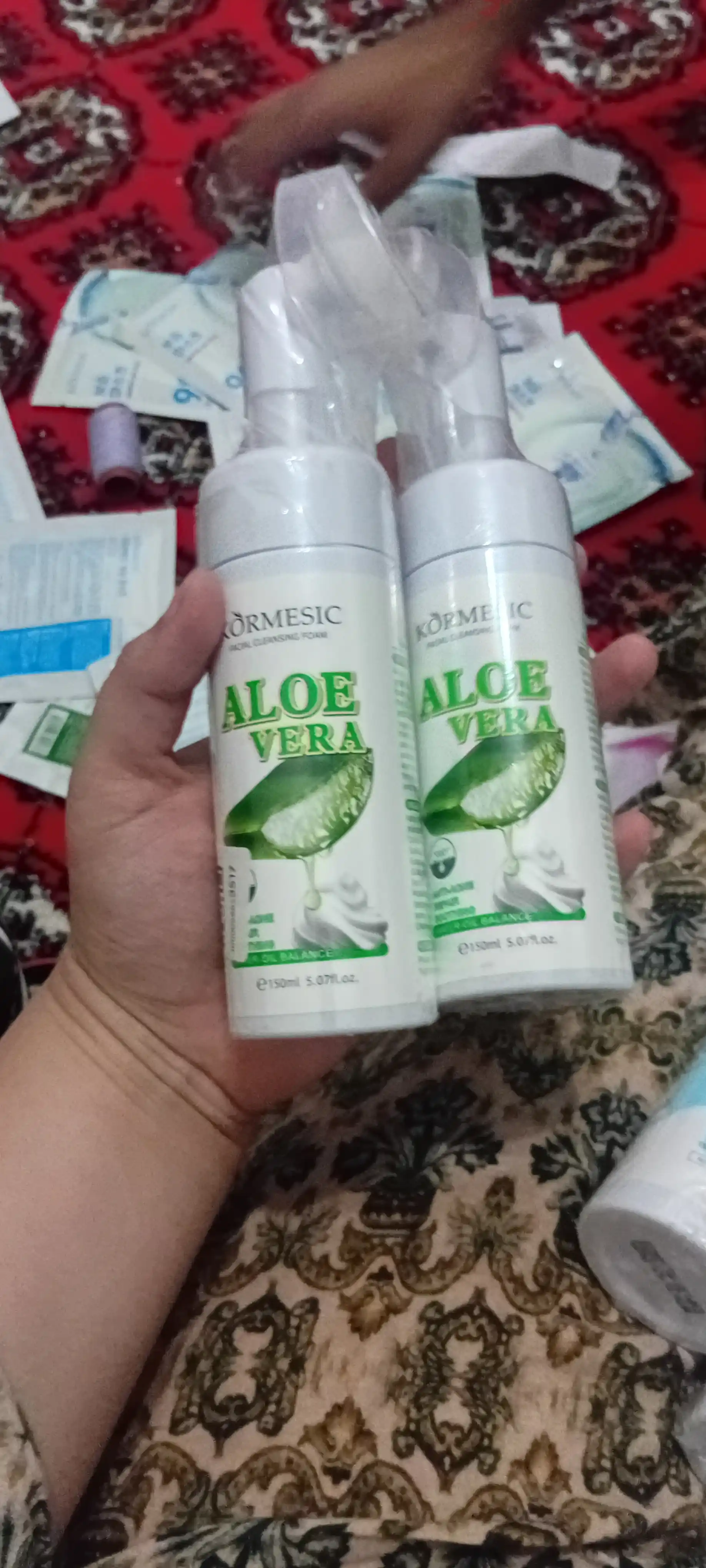Sut va aloe vera tozalovchi muss, 150 ml (ikki xil)