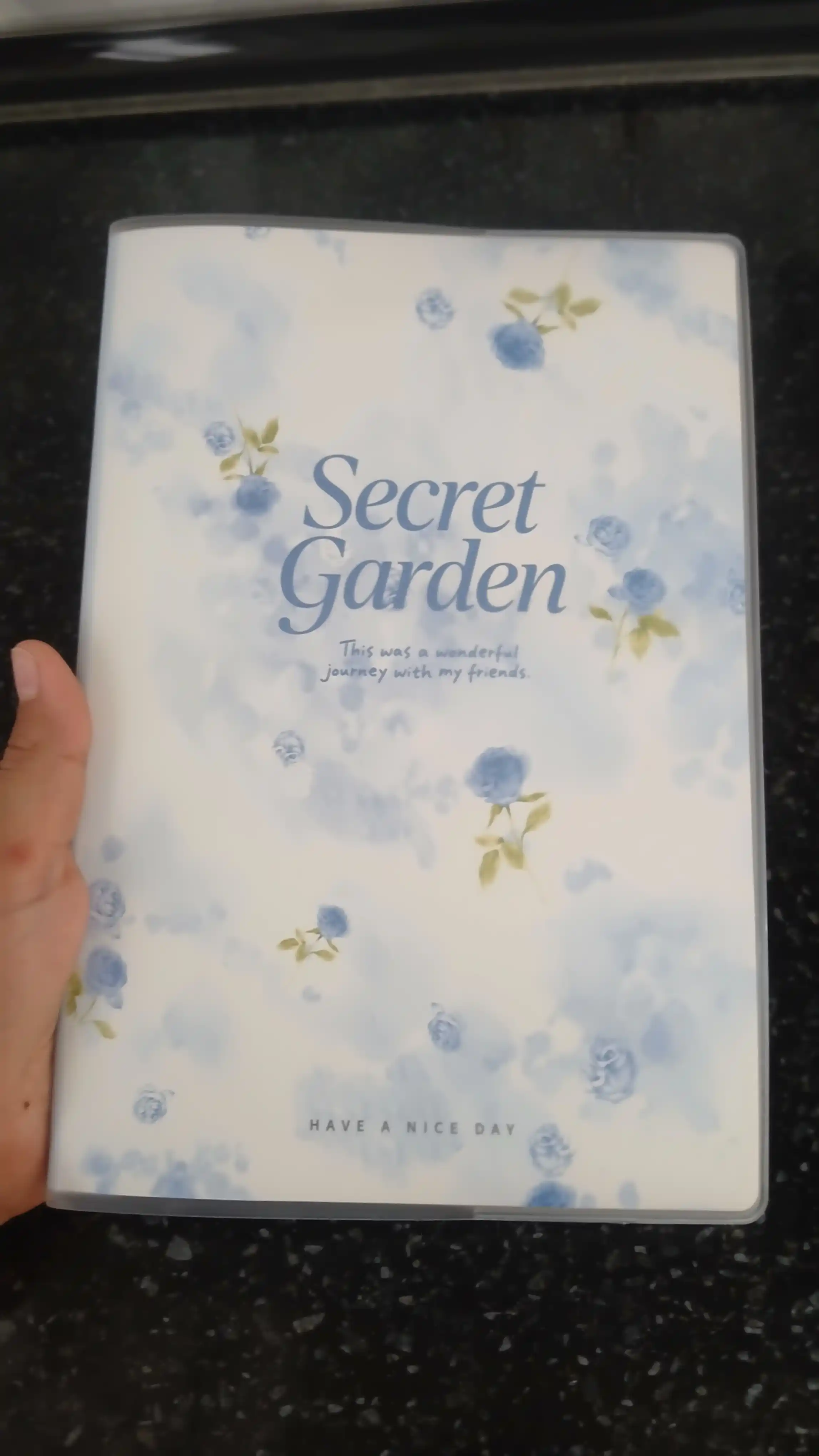 Блокнот Blaknot Secret Garden формата А5 — 52 листа, клетчатый узор, прозрачная обложка