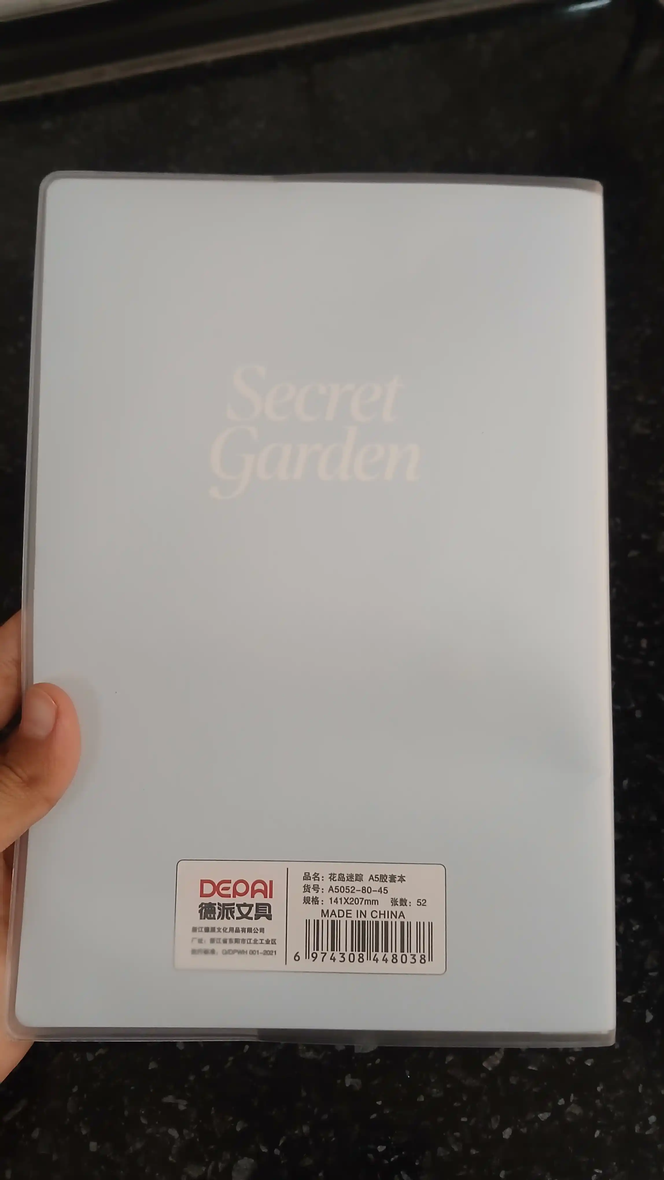 Блокнот Blaknot Secret Garden формата А5 — 52 листа, клетчатый узор, прозрачная обложка