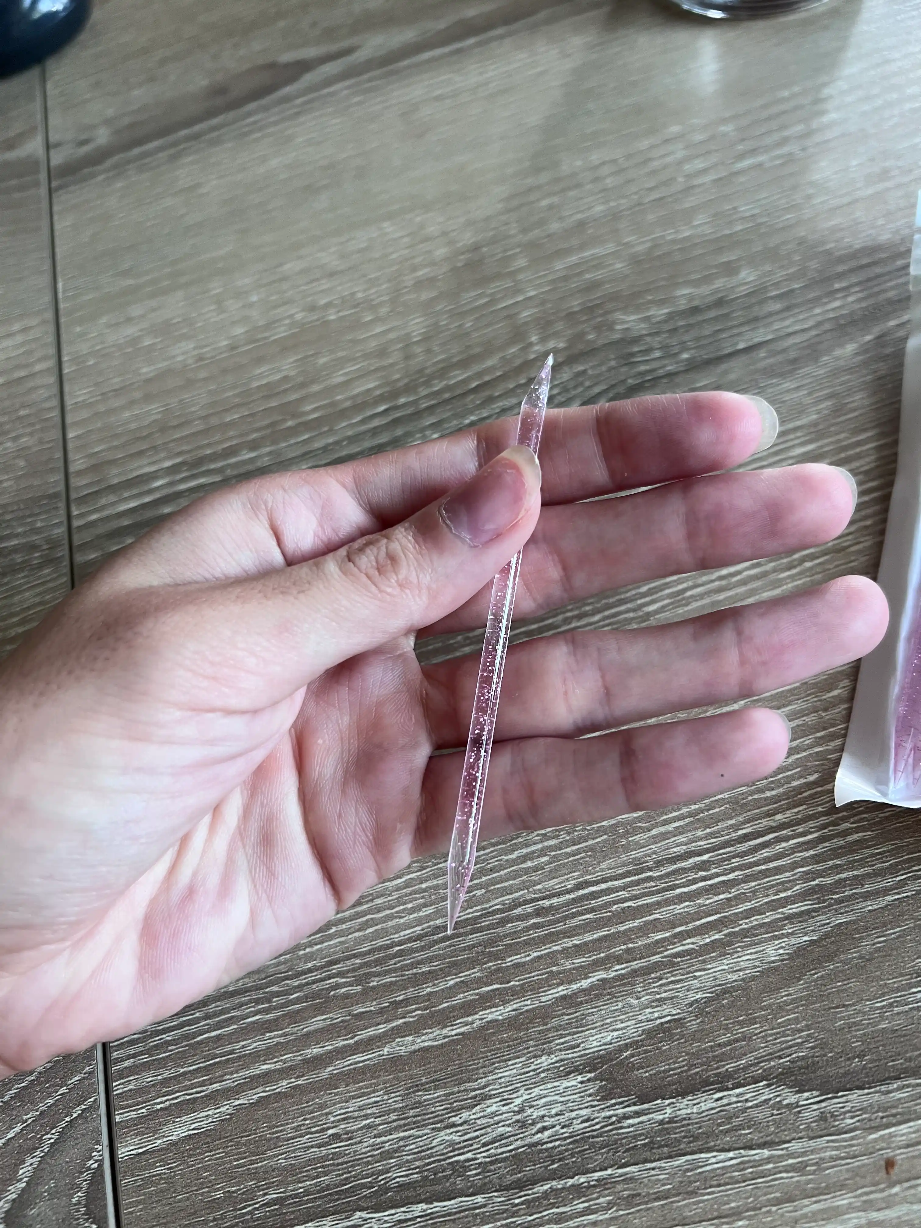 Апельсиновые палочки для маникюра и педикюра, 9,5 см, 50 штук, с пластиковыми кристаллами