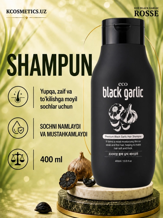 Rosse Eco Aloe namlantiruvchi koreys shampuni, 760 ml
