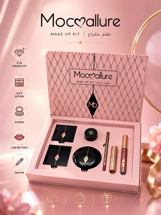 Набор косметики Mocallure Professional Make Up Kit, палетка теней, блеск, румяна - 
