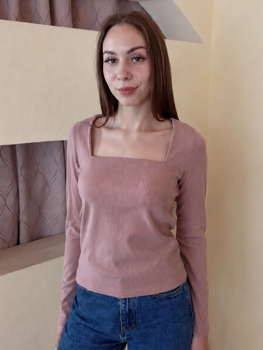Atirgulli ayollar longslivlari, standart o‘lchami 42-50, asosiy, uzun yengli