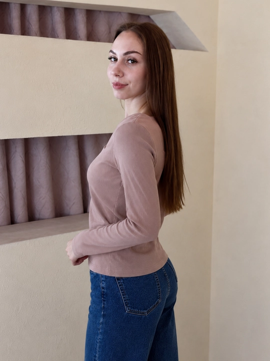 Atirgulli ayollar longslivlari, standart o‘lchami 42-50, asosiy, uzun yengli