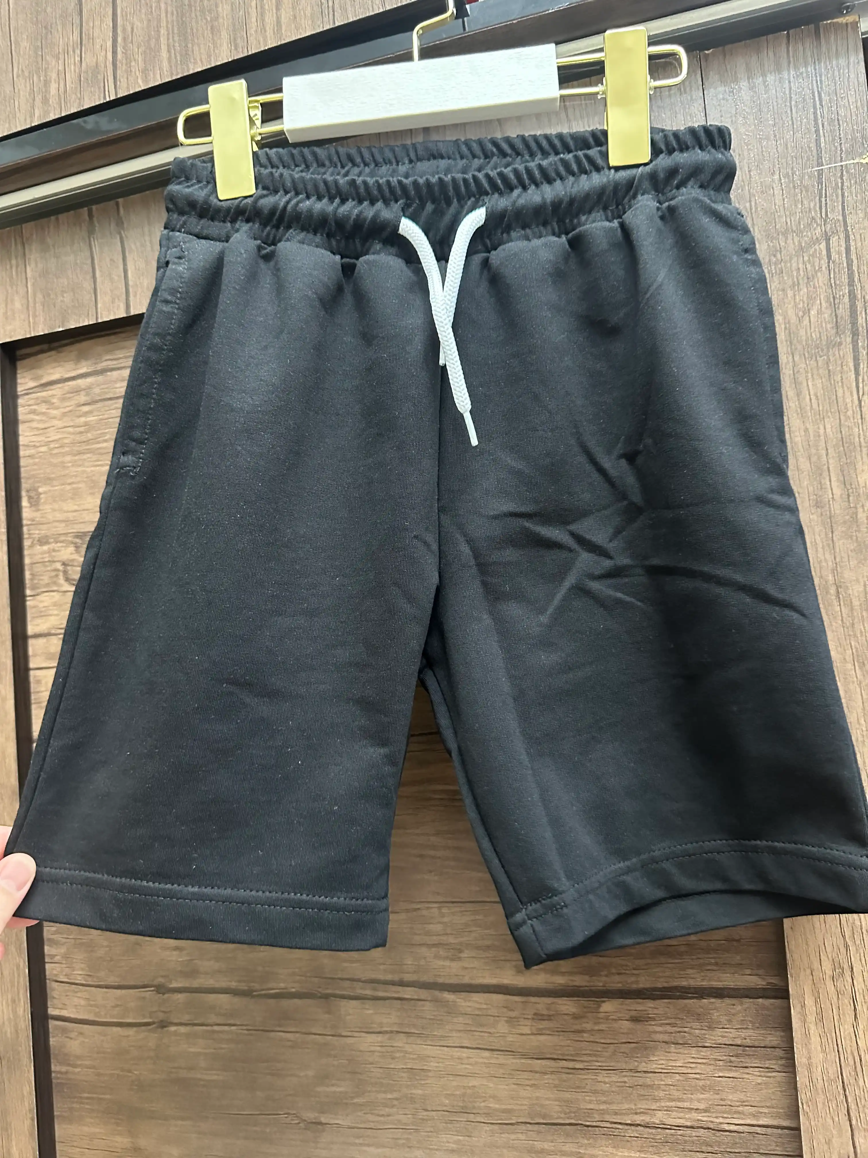 WEERIT Basic o‘smirlar shortigi, 100% paxta, ikki ipli, 122-170, qora