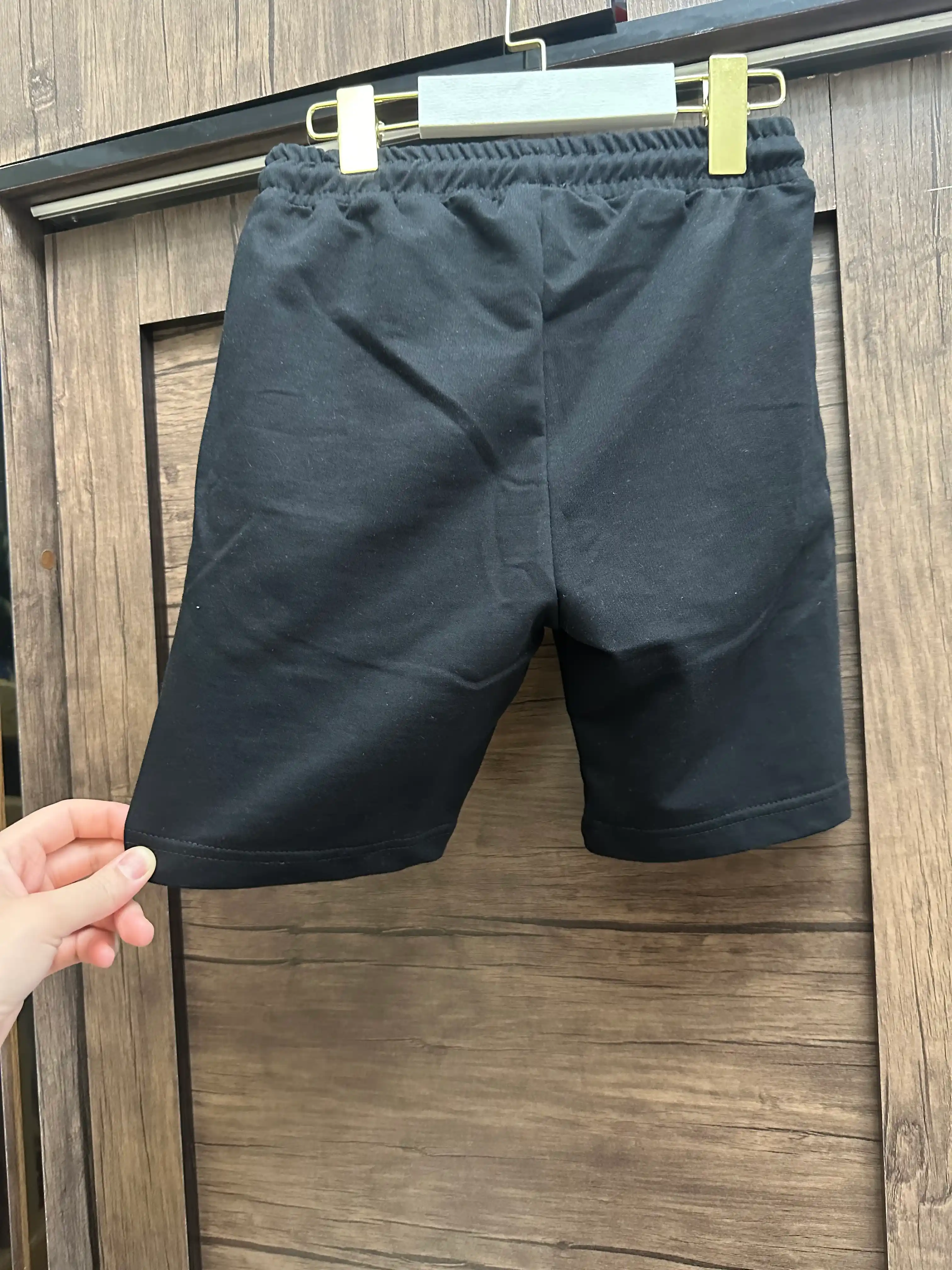 WEERIT Basic o‘smirlar shortigi, 100% paxta, ikki ipli, 122-170, qora