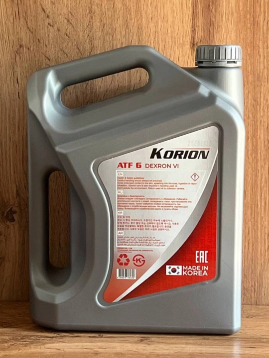 Трансмиссионное масло Korion ATF 6 Dexron VI, синтетическое, 4 л
