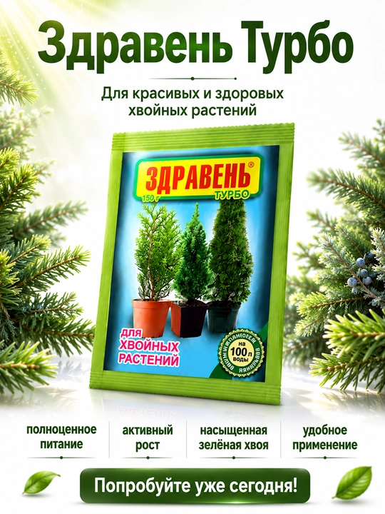 Здравень Турбо - подкормка для хвойных растений 150 гр