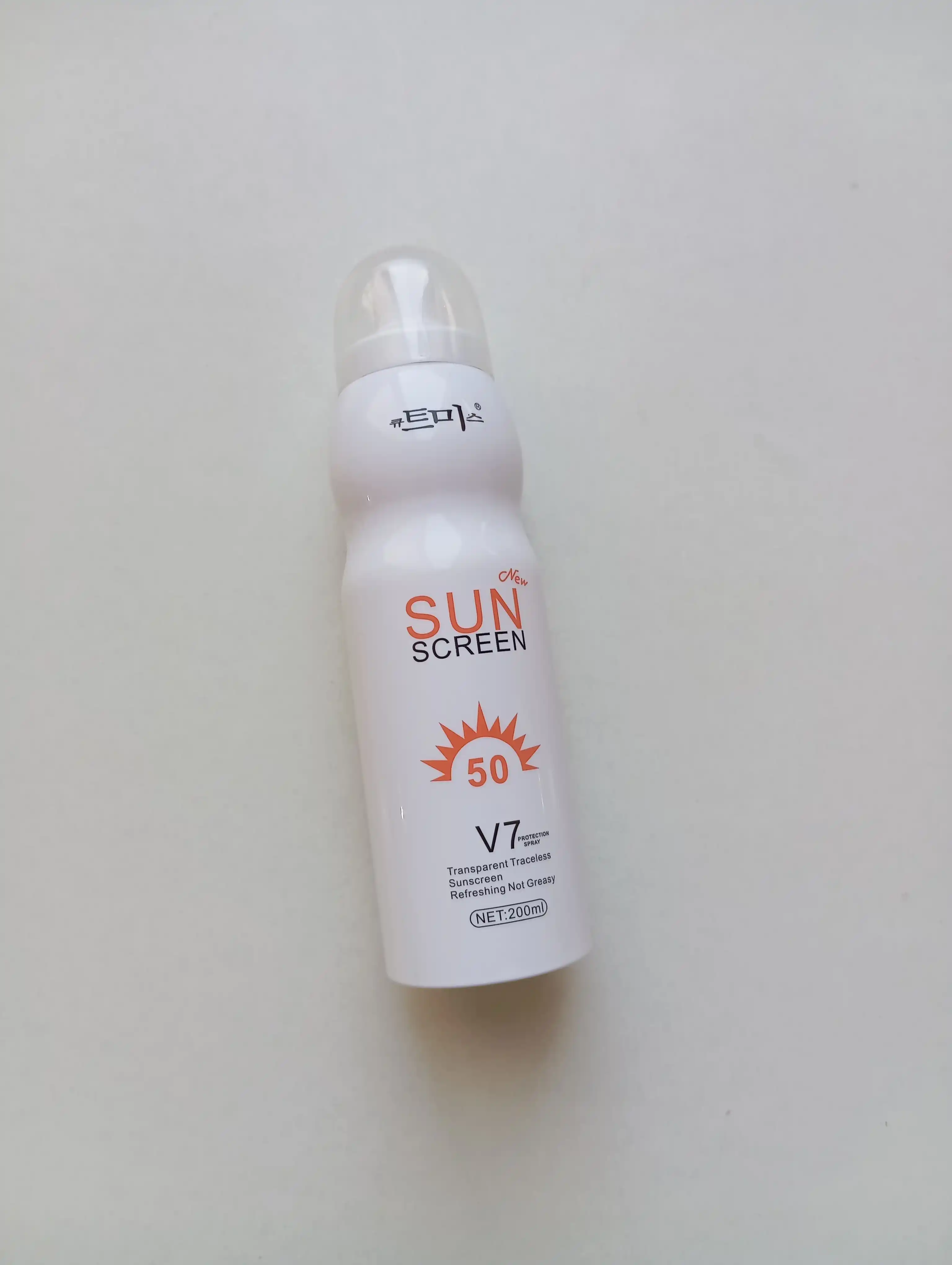 Quyoshdan himoya qiluvchi sprey kremi, 50 spf Quyosh ekrani V7, 200 ml