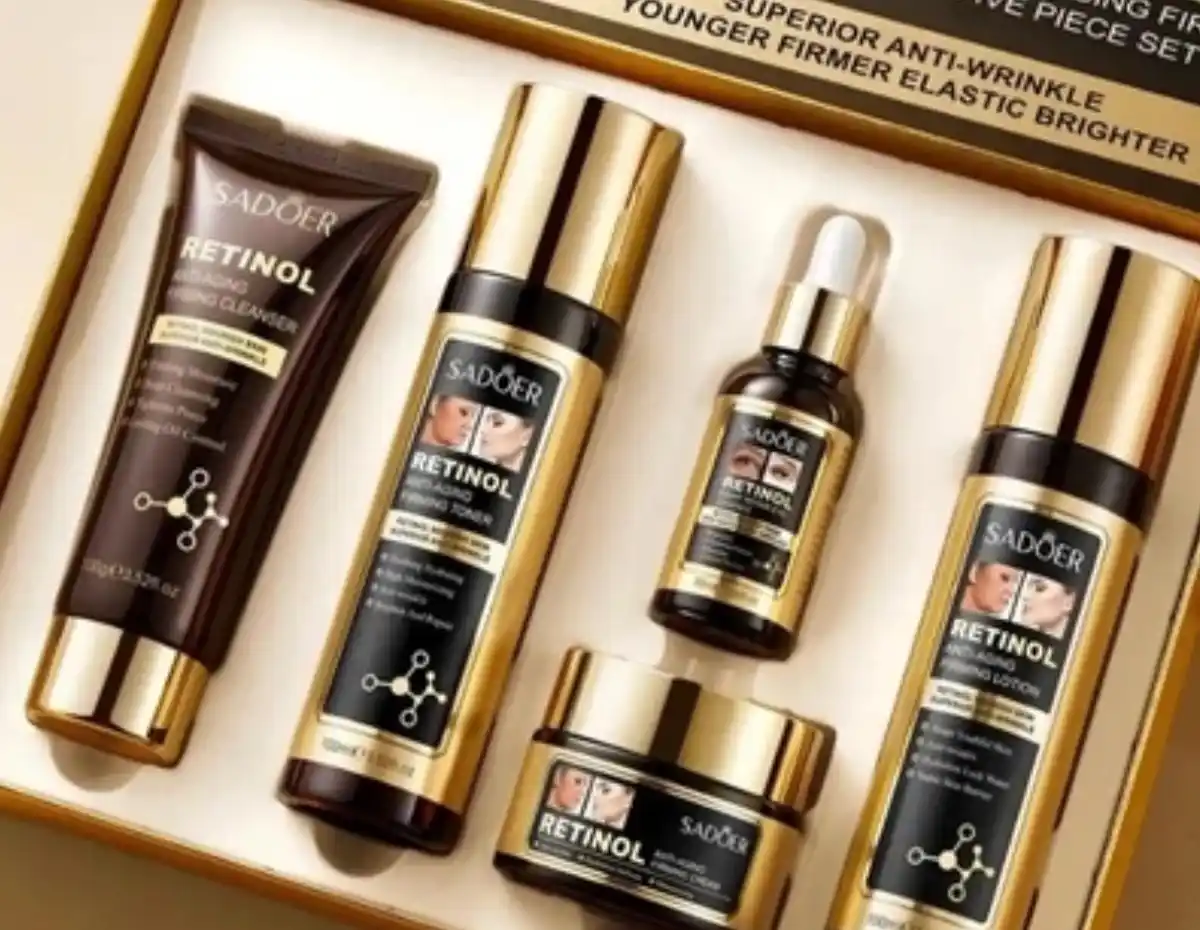SADOER Retinol Anti-Age набор для ухода за лицом, 5 предметов, против морщин