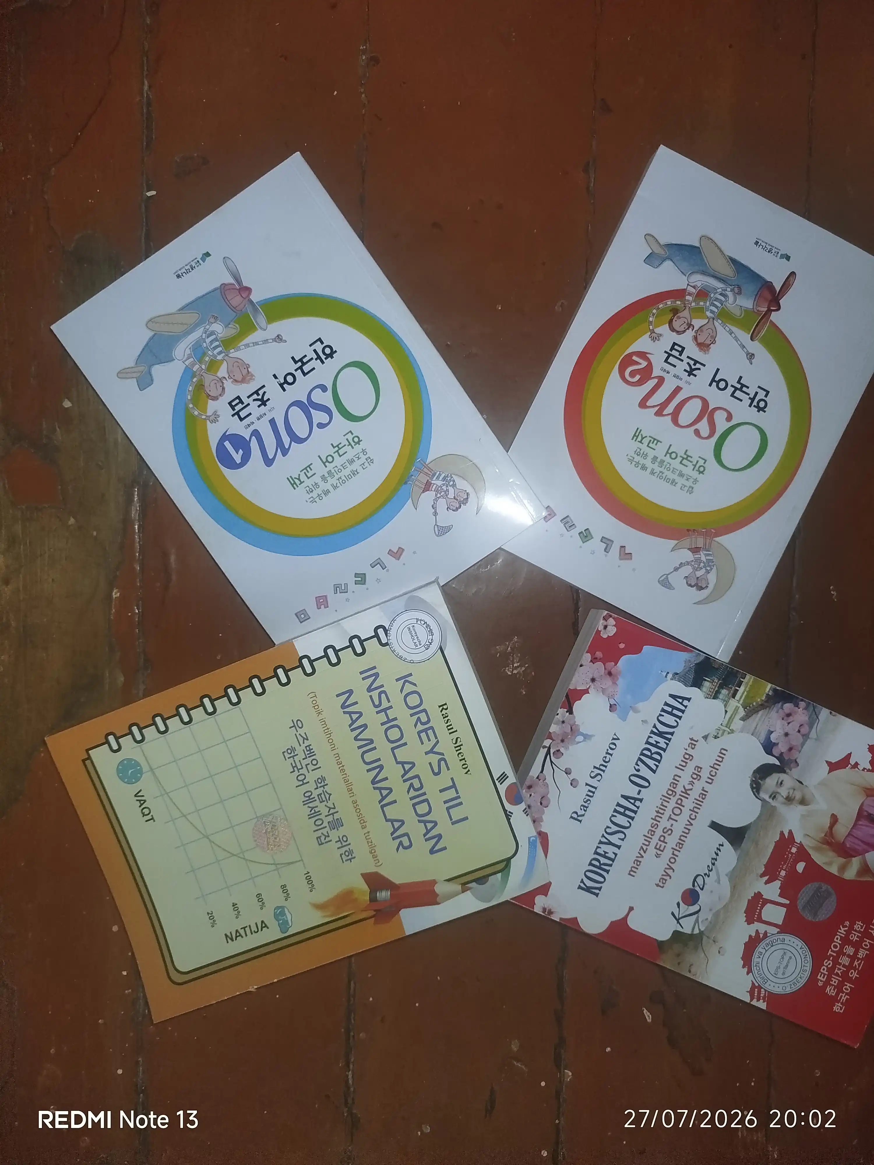 Koreys tili grammatikasi. Oson kitobi. 1, 2 qismlar A5