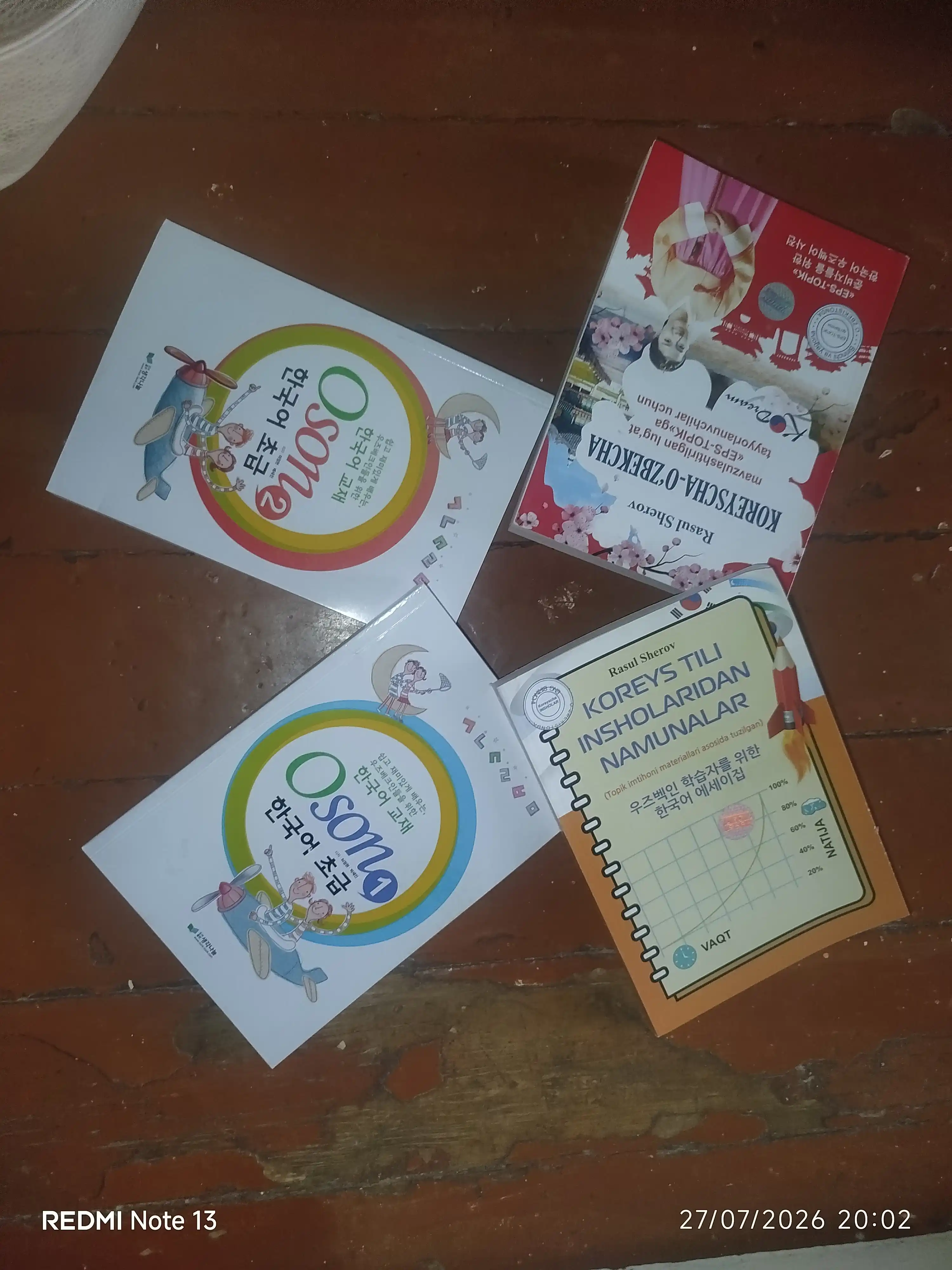Koreys tili grammatikasi. Oson kitobi. 1, 2 qismlar A5