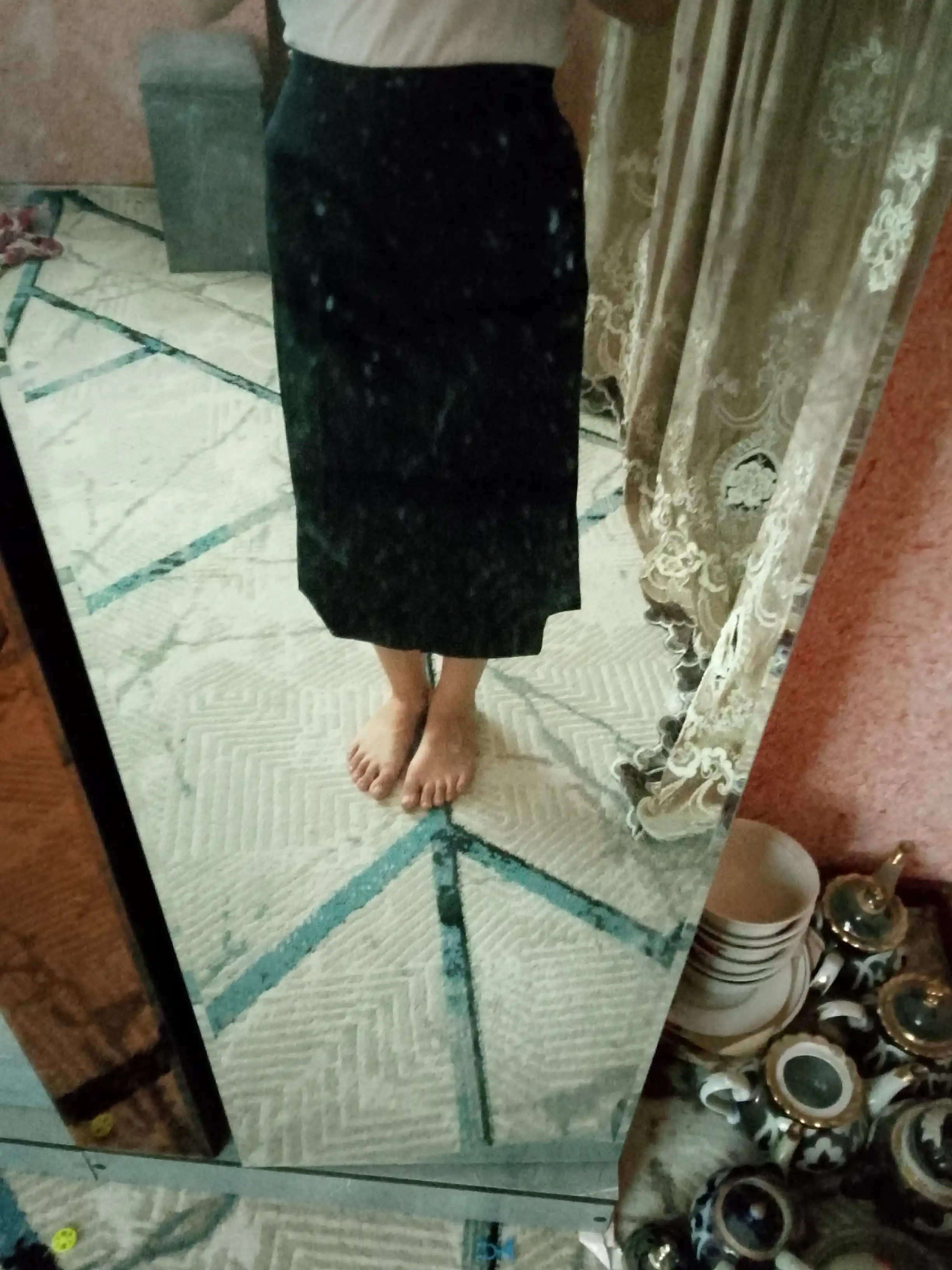 Ayollar va qizlar klassik yubka, maktab va ofis uchun yubka, to‘g‘ri bichimli midi yubka