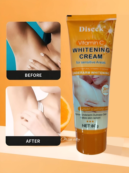 Sezgir sohalar uchun S vitamini bilan yorituvchi krem — Discck Whitening Cream (80 g)