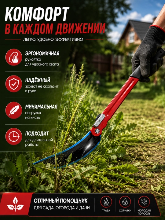 Серп садовый ручной для травы и сорняков, коса для травы, инструмент для сада и огорода