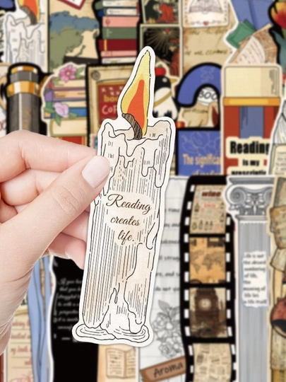 Картонные закладки для книг bookmark набор из 6 штук, разные дизайны, случайный выбор
