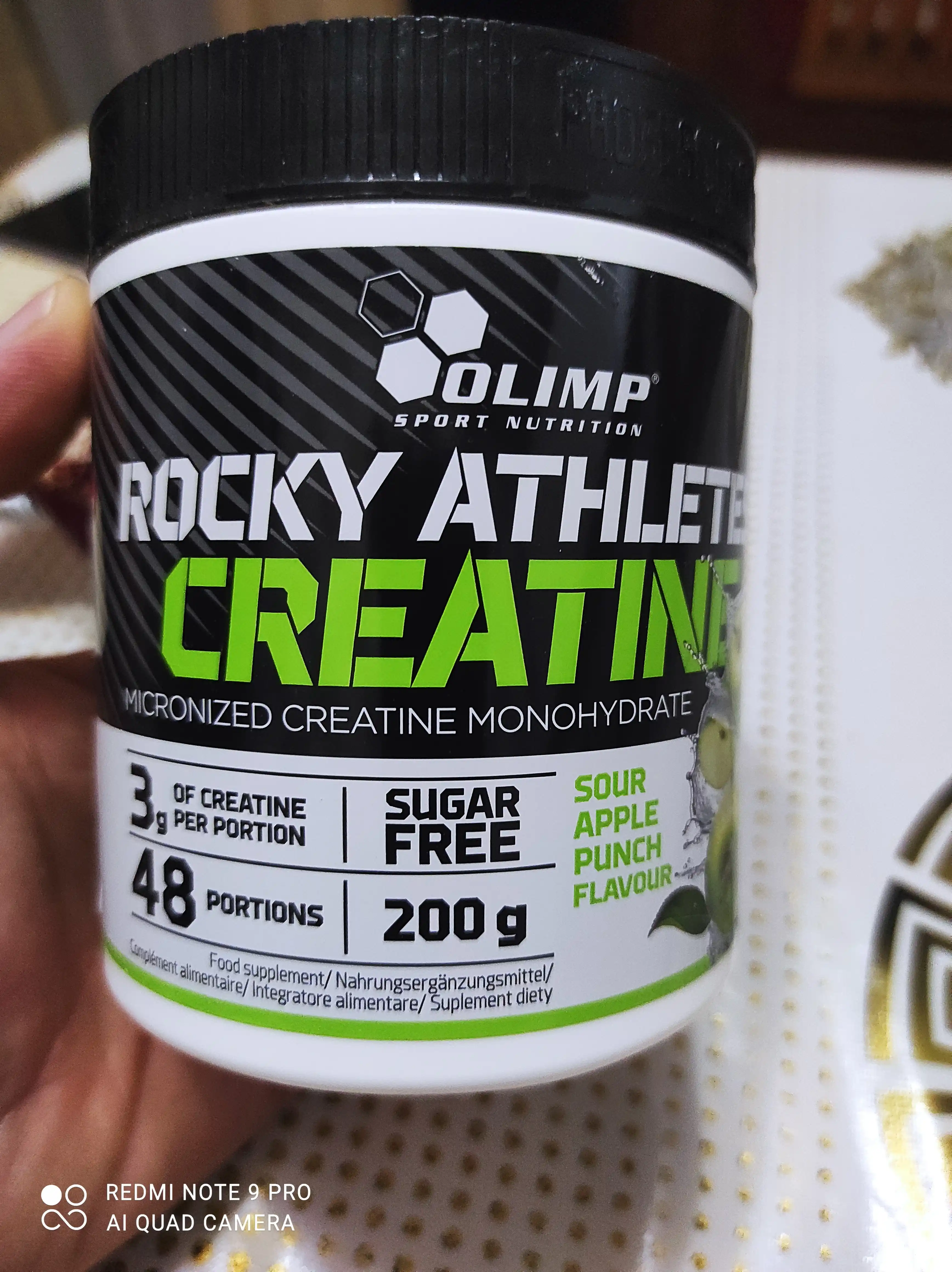 Olimp Creatine, 200 г, вкус Зеленое яблоко, креатин