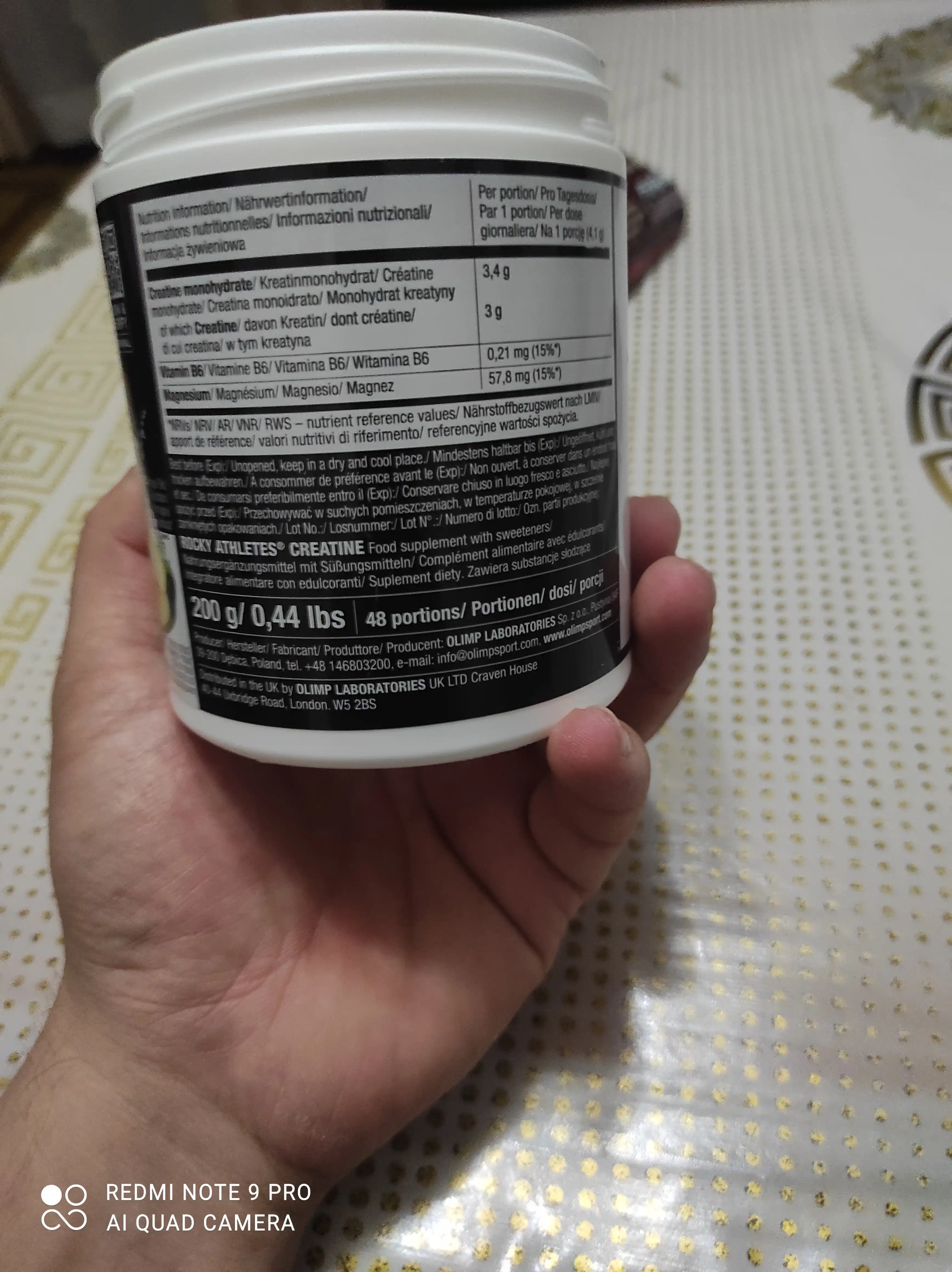 Olimp Creatine, 200 г, вкус Зеленое яблоко, креатин
