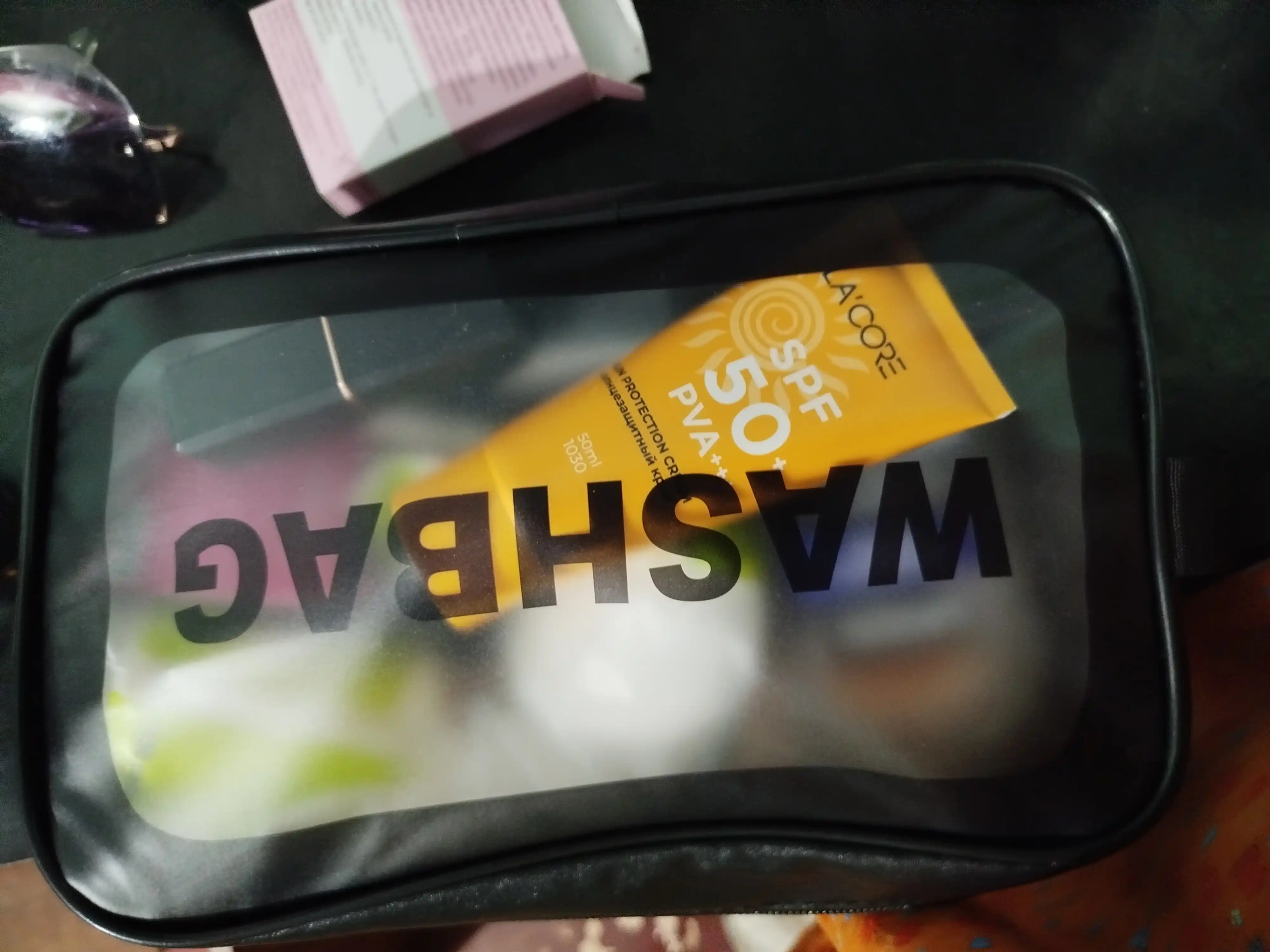 “WASHBAG”  3 xil o‘lchamli va 4 rangli suv o‘tkazmaydigan kosmetik sumkalar  (PVX-neylon)