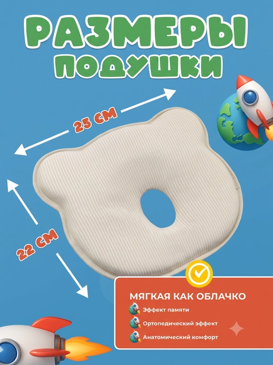 Yangi tug‘ilgan chaqaloqlar uchun ortopedik yostiq, bolalar uchun yostiq, xotira effektiga ega yostiq