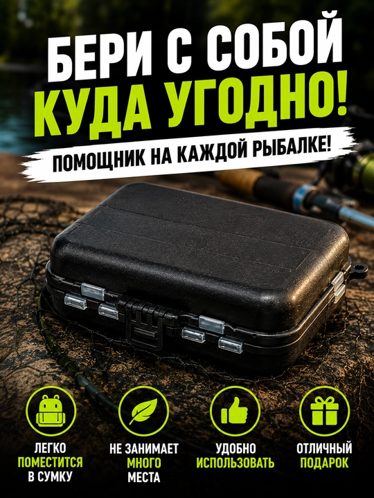 Контейнер для рыболовных крючков и оснастки